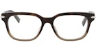 Marcos ópticos Dior de acetato con marco cuadrado, color habana, transparente (DM50051I-52-056)