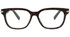 Marcos ópticos Dior de acetato con marco cuadrado, color habana, transparente (DM50051I-54-052)