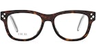 Marcos ópticos Dior de acetato con marco cuadrado, color habana, transparente (DM50062I-54-056)