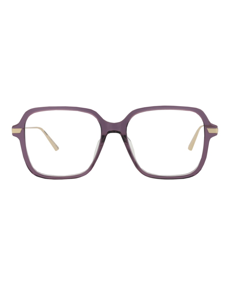 Pre-owned Dior Women's Squareframe Acetate Optical Frames In Violet Gold Transparent (cd50056i/54/081) In Multi