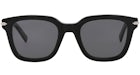 Gafas de sol Dior de acetato con montura cuadrada, negro y negro ahumado (DM40074I-51-01D)