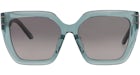 Gafas de sol Dior de acetato con montura cuadrada, verde, verde y humo (CD40131F-55-96B)