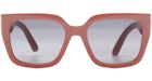 Gafas de sol Dior de acetato con montura cuadrada, rosa y humo (CD40127U-54-73B)