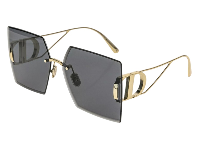 Pre-owned Dior Women's Square Sunglasses In Gold (30montaignes7u B0a0)