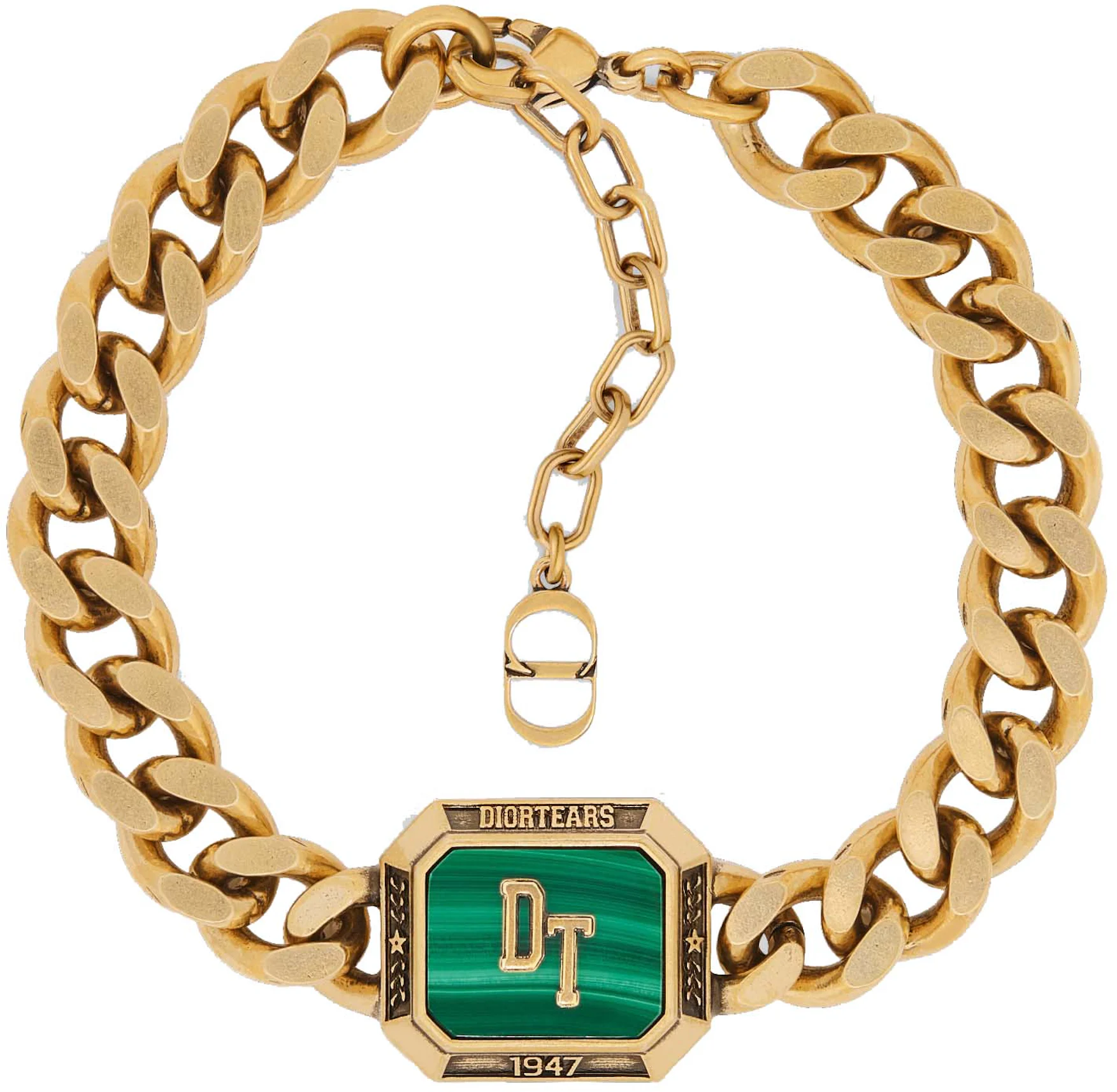 Dior TEARS Chain Link Bracelet Gold/Malachite in Gold-Finish Brass and  Malachite - US