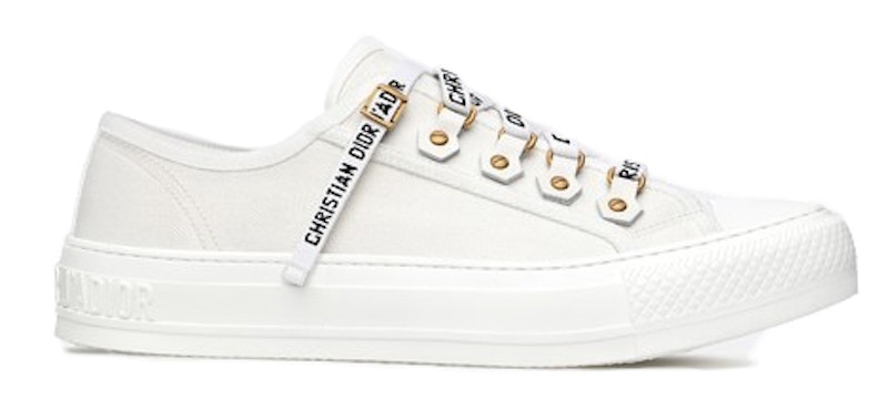 Dior Walk'N'Dior Low Top White Canvas (Women's) - KCK177CVA_S06W - US