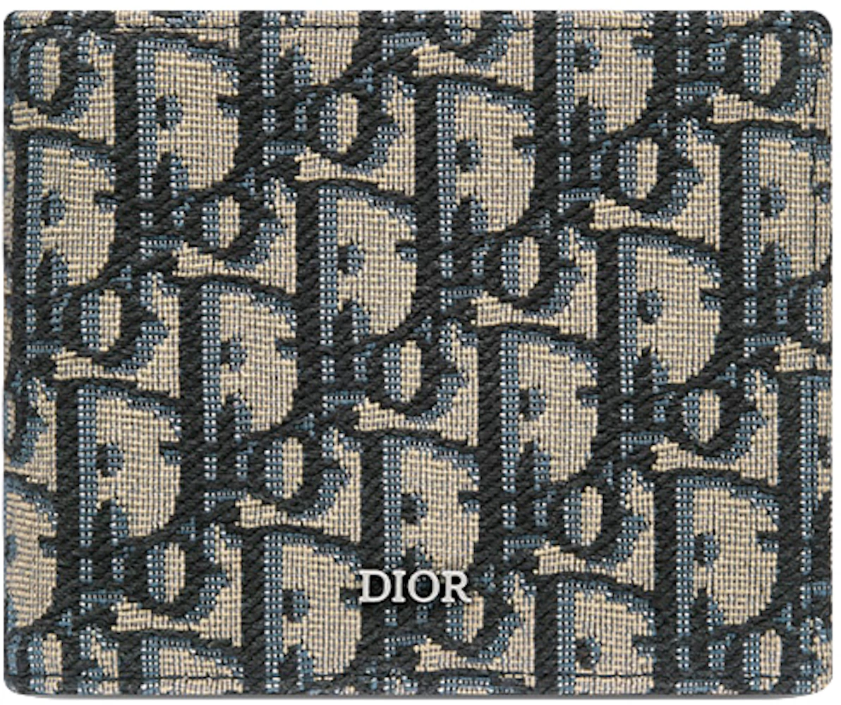 Dior Wallet Black Dior Oblique Jacquard in Canvas/Leather with  Ruthenium-tone - US