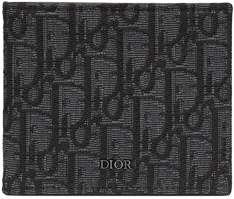Dior Wallet Black Dior Oblique Jacquard in Canvas/Leather with ...