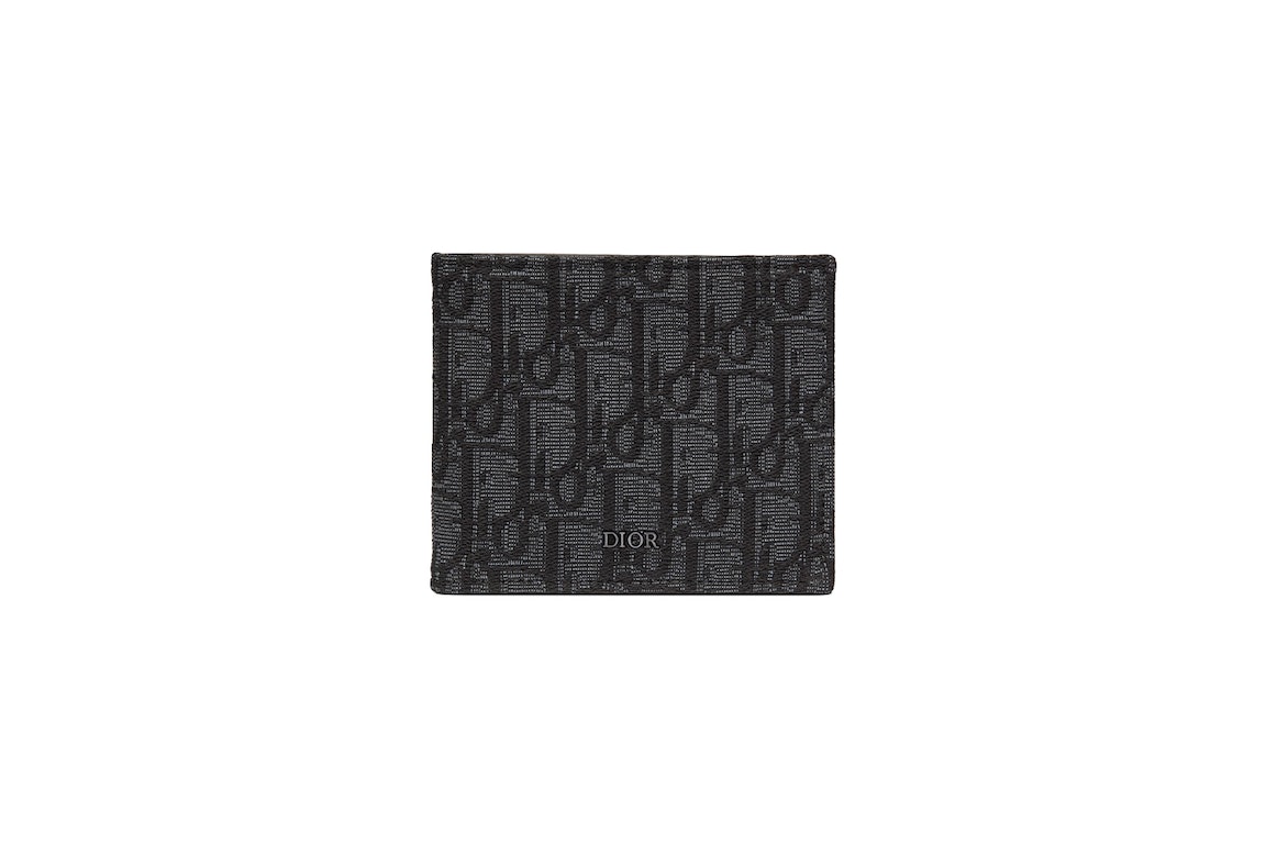 Pre-owned Dior Wallet Black  Oblique Jacquard