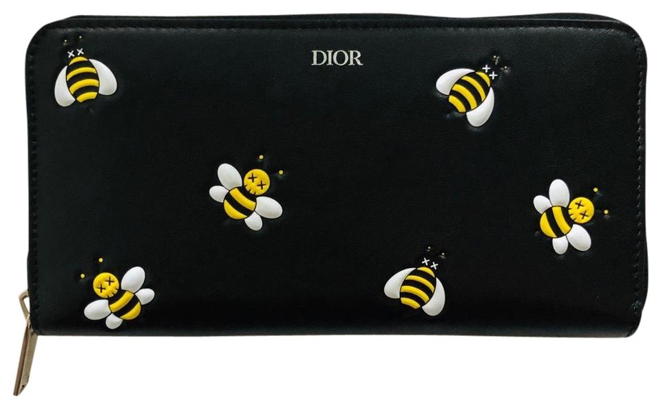 Dior x Kaws Wallet Yellow Bees Black in 