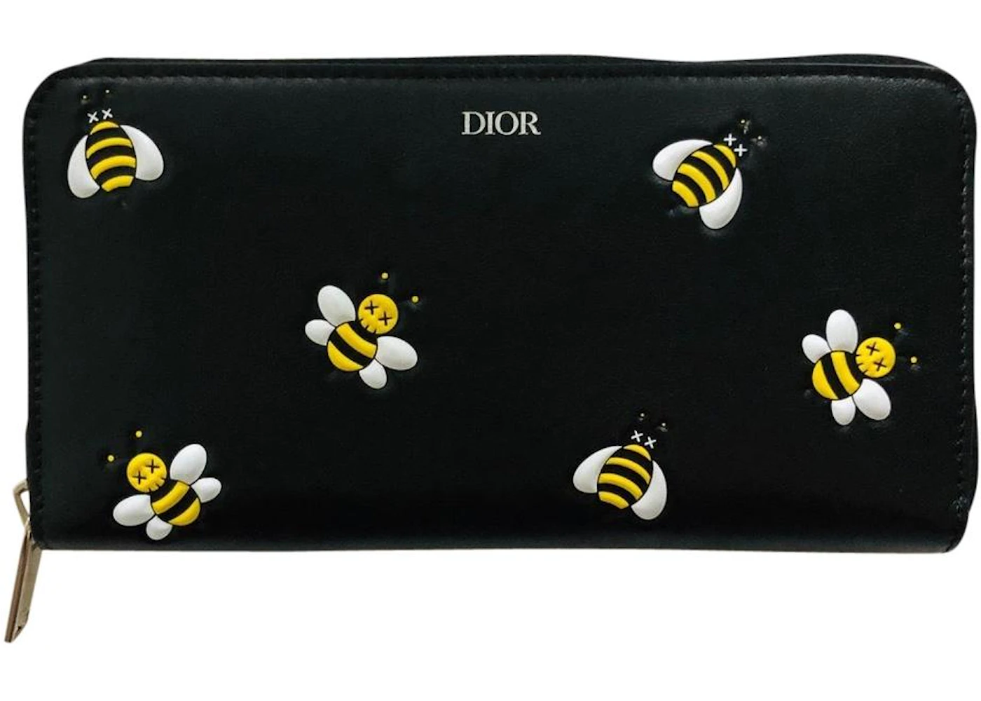 Dior x kaws card holder yellow bees black Clearance