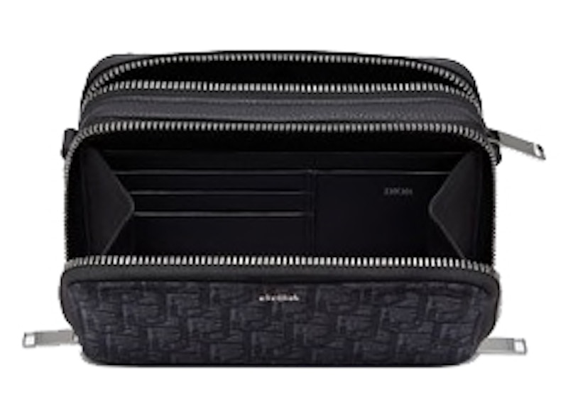 Dior Wallet with Strap Oblique Jacquard Black in Jacquard Canvas with
