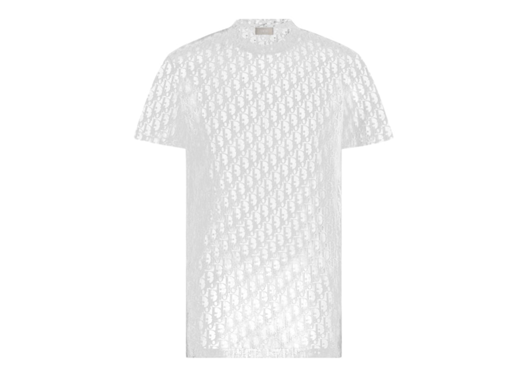 Pre-owned Dior Sheer Oblique T-shirt White