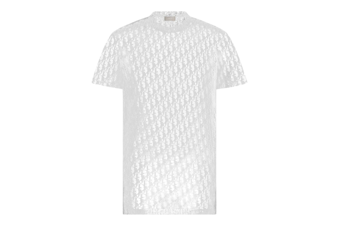 Pre-owned Dior Sheer Oblique T-shirt White