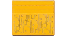 Dior World Tour Card Holder Oblique Galaxy Yellow
