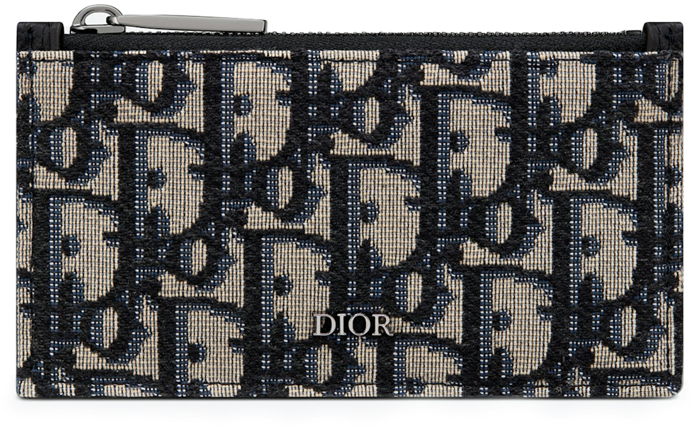 Dior - Bi-Fold Card Holder Black Dior Oblique Jacquard - Men