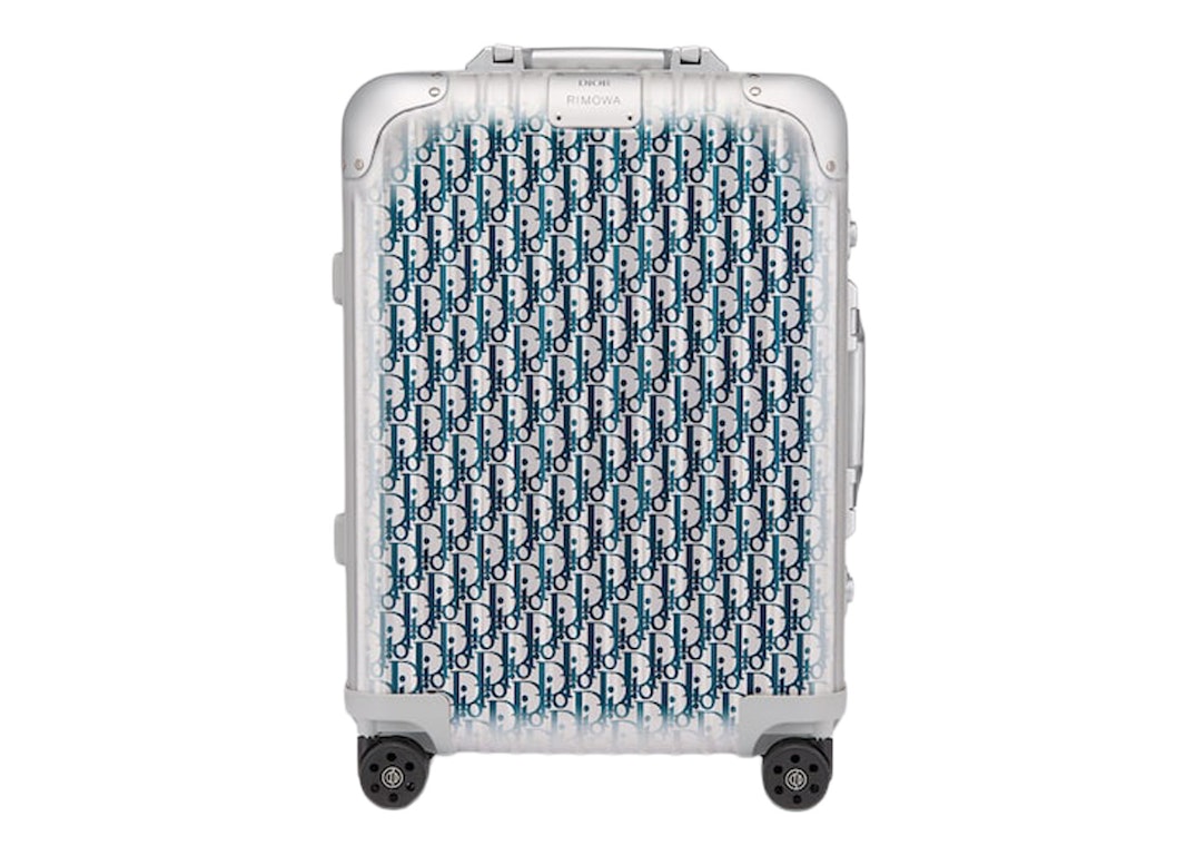 Pre-owned Dior And Rimowa Cabin Suitcase Grey/blue