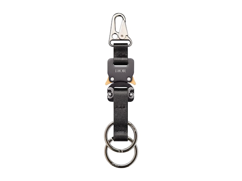 Dior by Birkenstock CD 1947 Key Ring Black Smooth in Calfskin