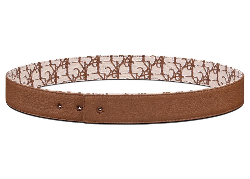 Dior x CACTUS JACK 35MM Belt Strap Coffee/Beige in Grained