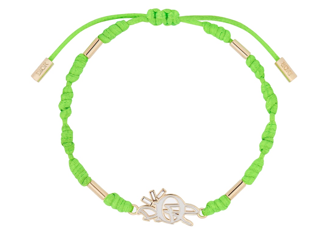 Pre-owned Dior X Cactus Jack Bracelet Gold/green/white