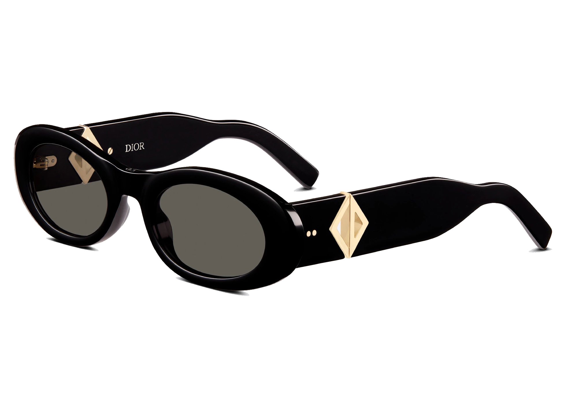 Dior x CACTUS JACK CD Diamond R1I Rounded Sunglasses Black 