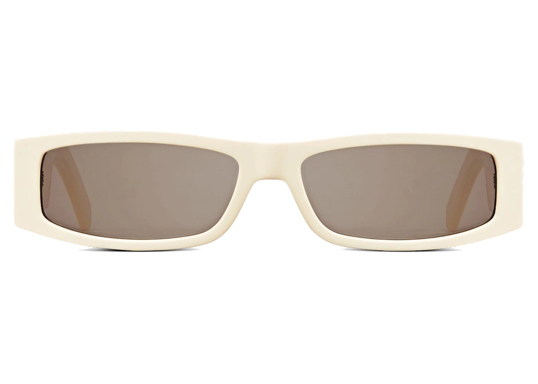 Pre-owned Dior X Cactus Jack Cd Diamond S1i Rectangular Sunglasses Ivory