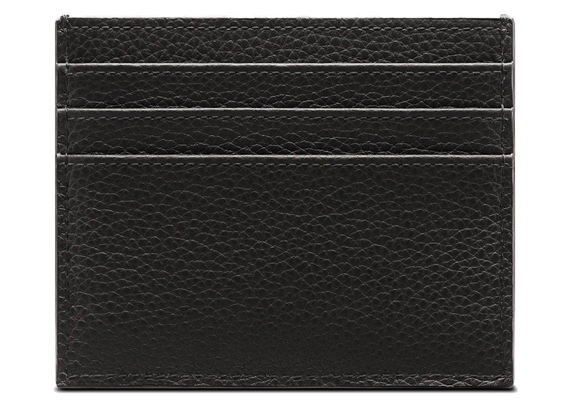 Dior x CACTUS JACK Card Holder Black in Grained Calfskin Leather - US