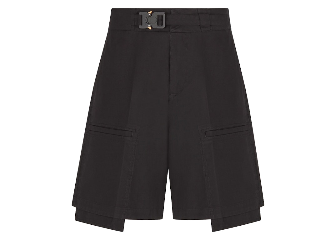 Pre-owned Dior X Cactus Jack Cargo Bermuda Shorts Black