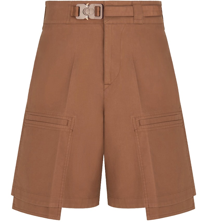 Dior x CACTUS JACK Cargo Bermuda Shorts Coffee Brown Men's SS22 US