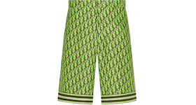 Dior x CACTUS JACK Dior Oblique Pixel Bermuda Shorts Fluorescent Green/Khaki