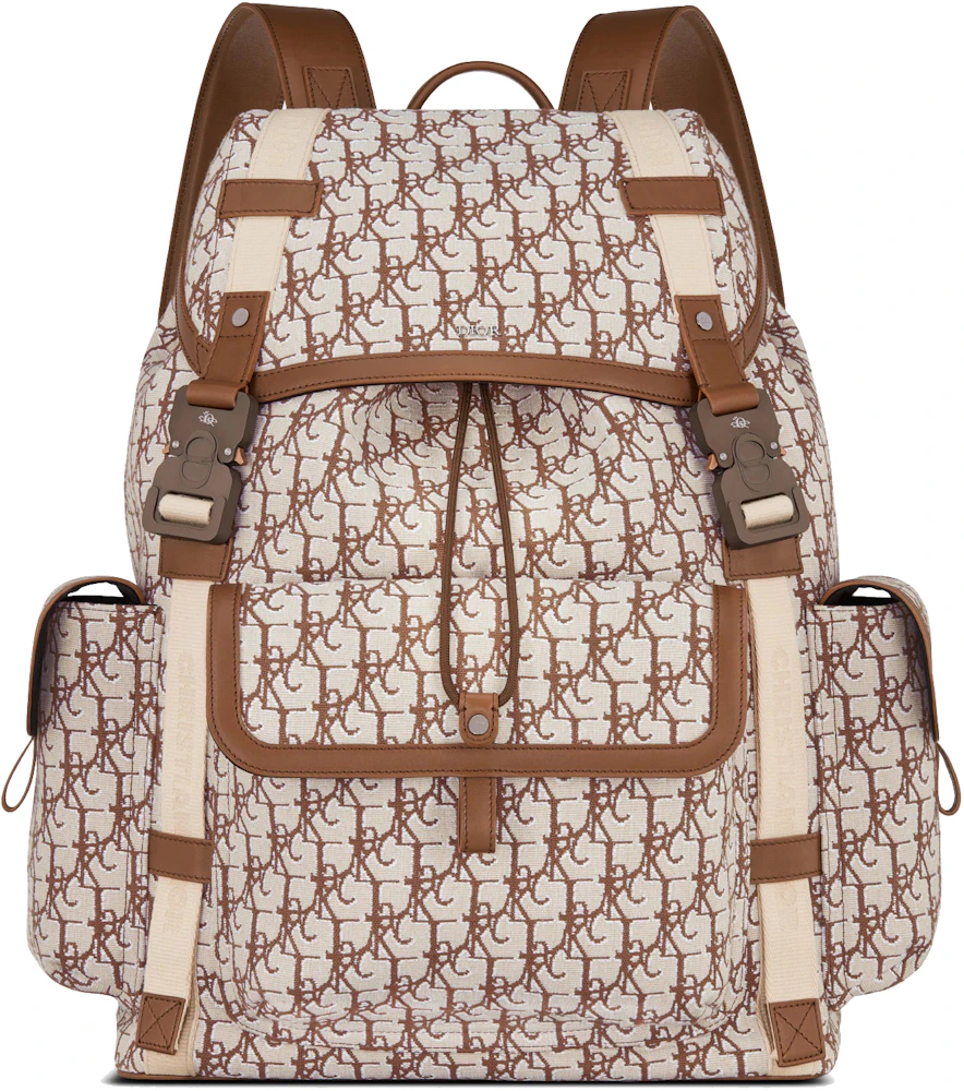 Dior x CACTUS JACK Hit The Road Backpack Coffee Brown in Canvas/Leather - US