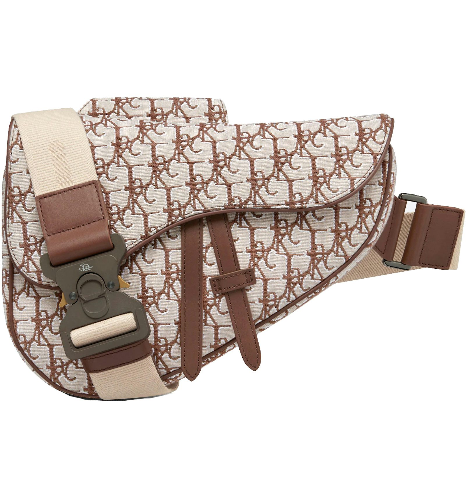 Auth Spa - Dịch Vụ Spa Túi Xách, Giày Dép Authentic Tại HCM. Dior x CACTUS JACK Oblique Jacquard Saddle Bag Coffee Brown in Canvas - US