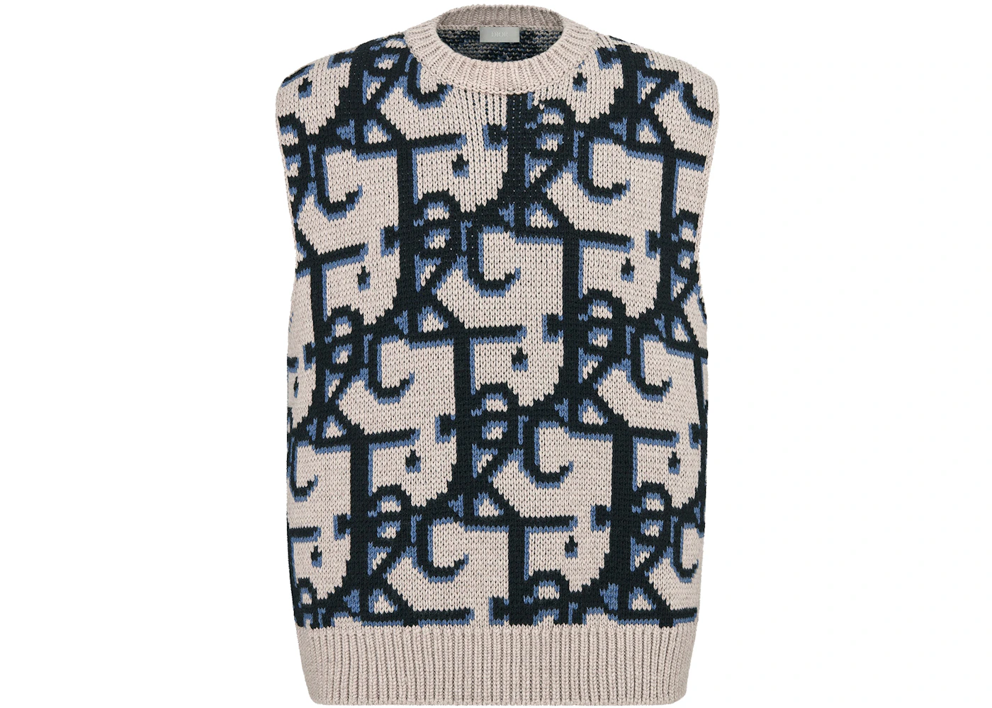 Dior x CACTUS JACK Oversized Sleeveless Sweater Beige/Black Men's