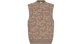 Dior x CACTUS JACK Oversized Sleeveless Sweater Beige/Brown