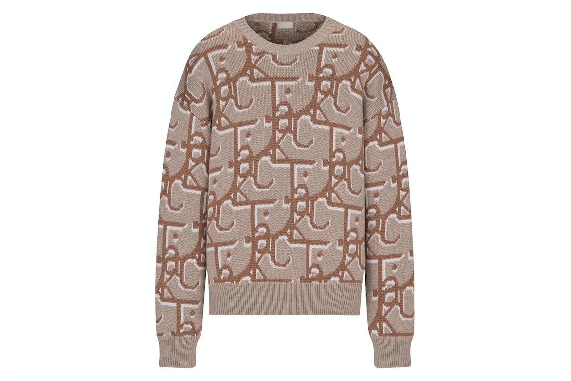 Pre-owned Dior X Cactus Jack Oversized Sweater Beige/brown