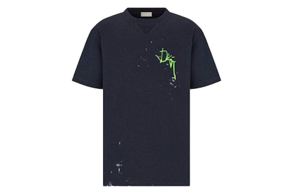 Pre-owned Dior X Cactus Jack Oversized T-shirt Navy Blue