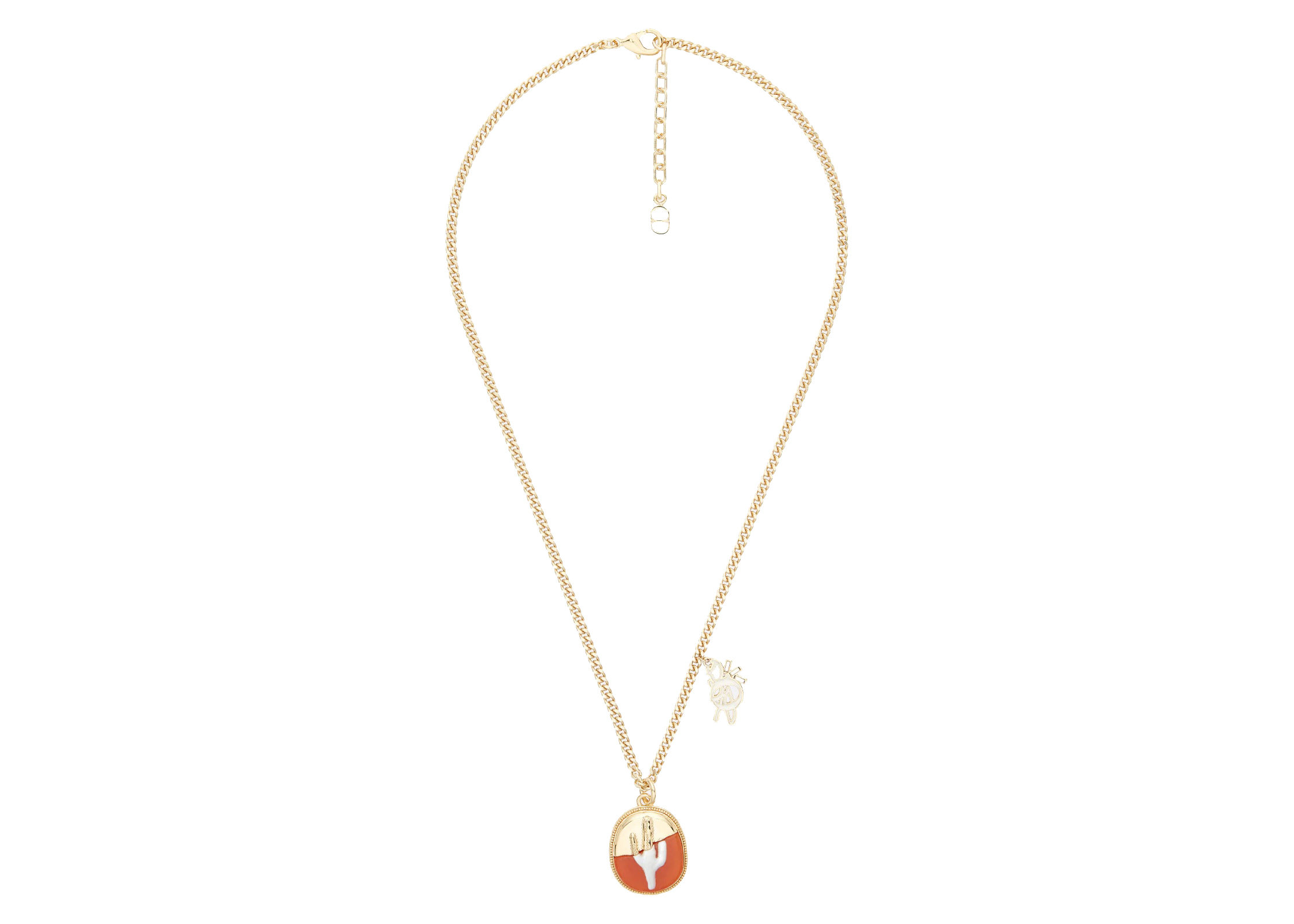 Dior x CACTUS JACK Pearl Pendant Necklace Gold/Orange in Gold