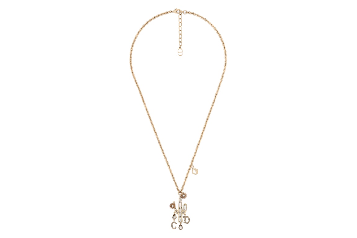 Pre-owned Dior X Cactus Jack Pendant Necklace Gold