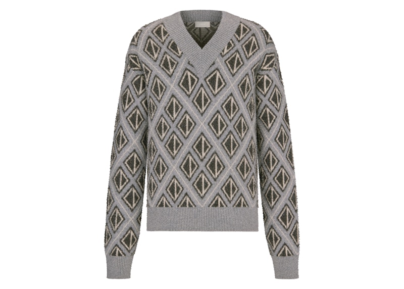 Dior x CACTUS JACK Sweater with CD Diamond Motif Gray - SS22 Men's