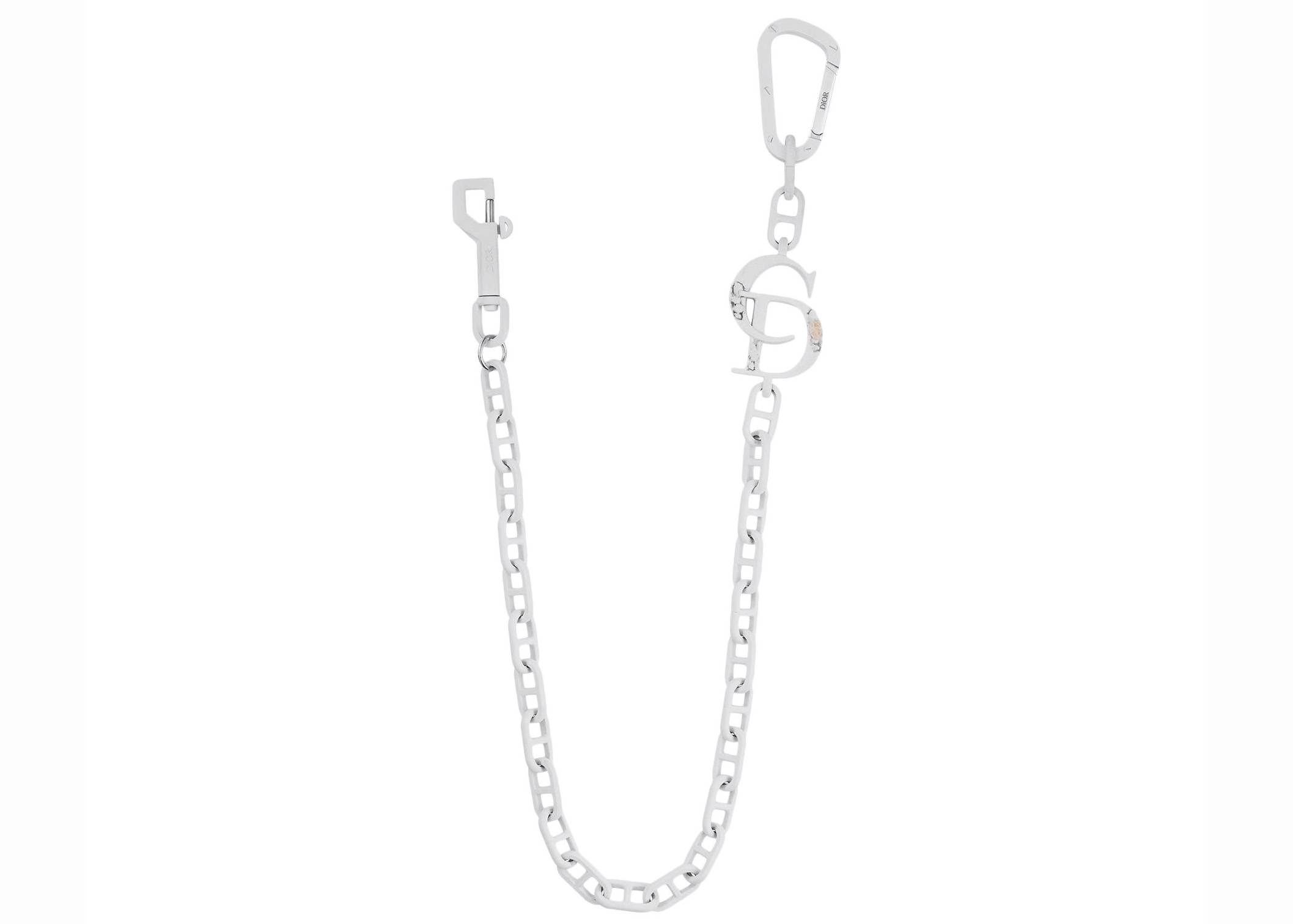 Dior x Daniel Arsham Matte-Finish Pant Chain White in Brass/Resin ...
