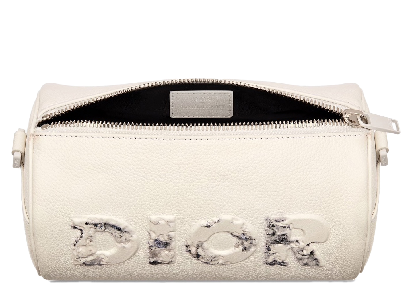 Dior x Daniel Arsham Roller Bag Calfskin White in Grained Calfskin 