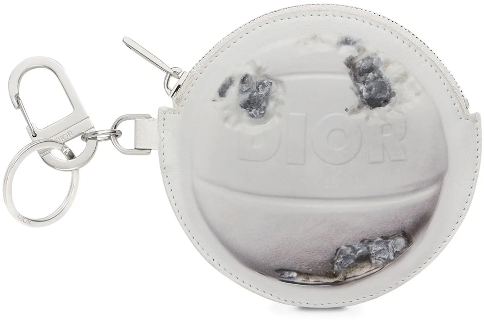 Dior x Daniel Arsham Basketball Zip Charm Calfskin White in Smooth Calfskin with Palladium - US