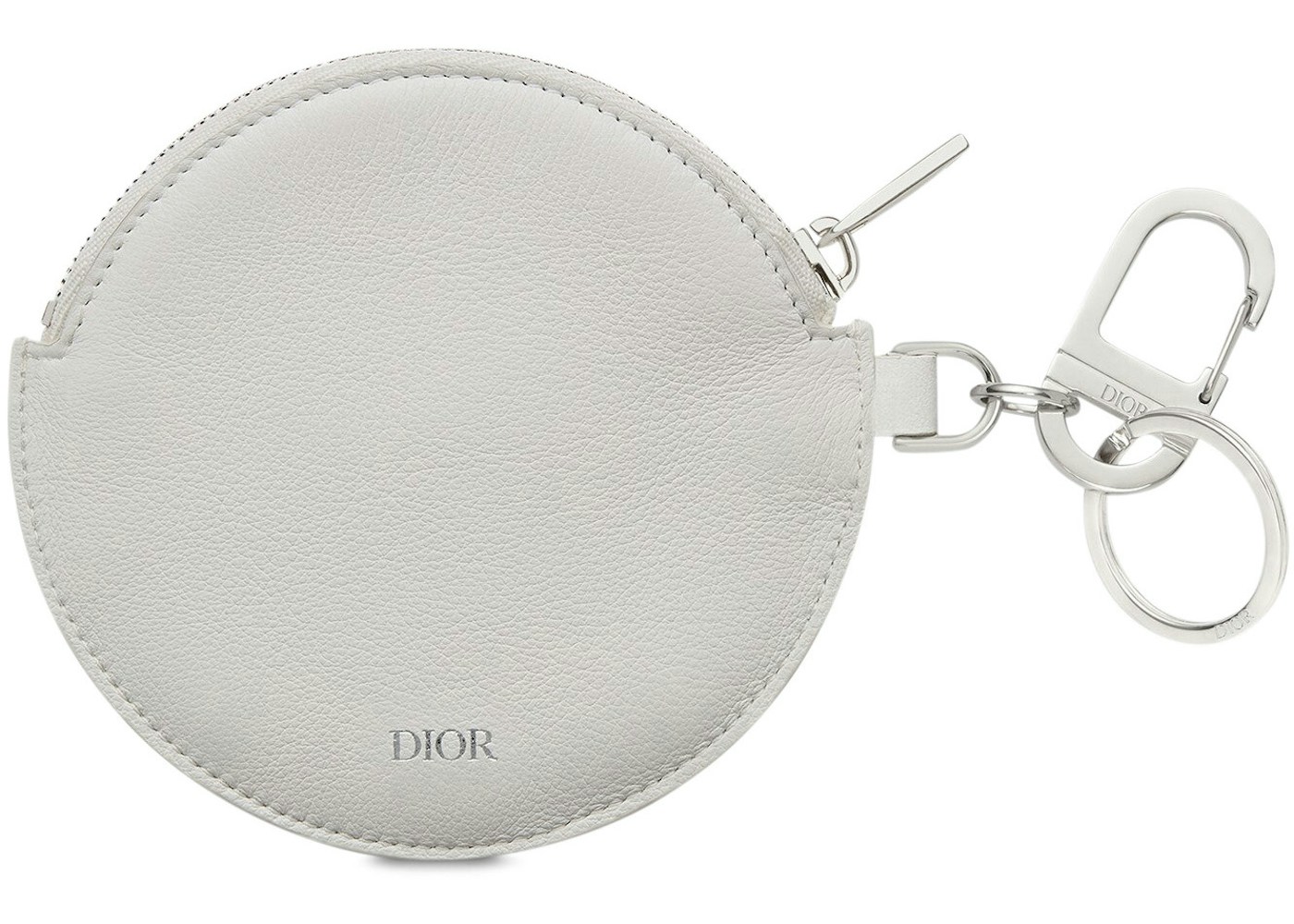 Dior x Daniel Arsham Zip Charm Calfskin White in Smooth Calfskin with