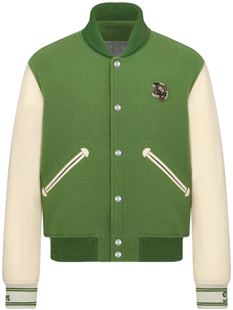Men's Green Varsity Jacket | The Couture Club - S