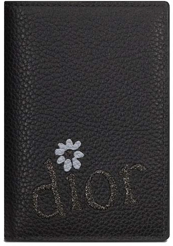 Zipped Card Holder Beige and Black Dior Oblique Jacquard and Black Grained  Calfskin