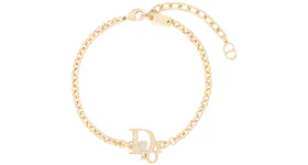 Dior x ERL Bracelet Gold-Finish Brass with White Enamel and White Crystals