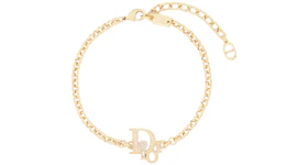 Dior x ERL Bracelet Gold-Finish Brass with White Enamel and White Crystals