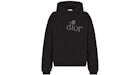 Dior x ERL Hooded Relaxed Fit Sweatshirt Black Cotton Fleece