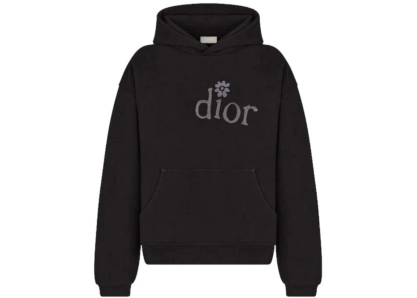 Dior x ERL Hooded Relaxed Fit Sweatshirt Black Cotton Fleece - SS23 - US