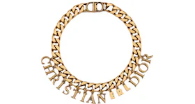 Dior x ERL Necklace Antique Gold-Finish Brass